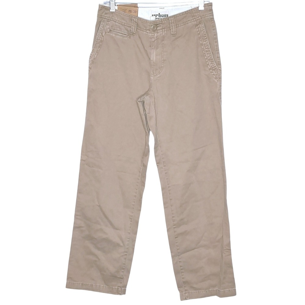 Workwear Urban Pipeline Chino Pants Mens 29x30 Brown Twill Straight Leg